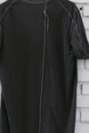Boris Bidjan Saberi 24 Autumn/Winter Rolled Short Sleeve T-shirt TS CLASSIC1.RF-F035-D.GREY DARK GREY
